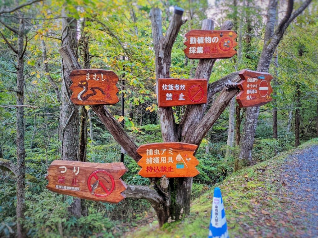 森林公園の立て看板